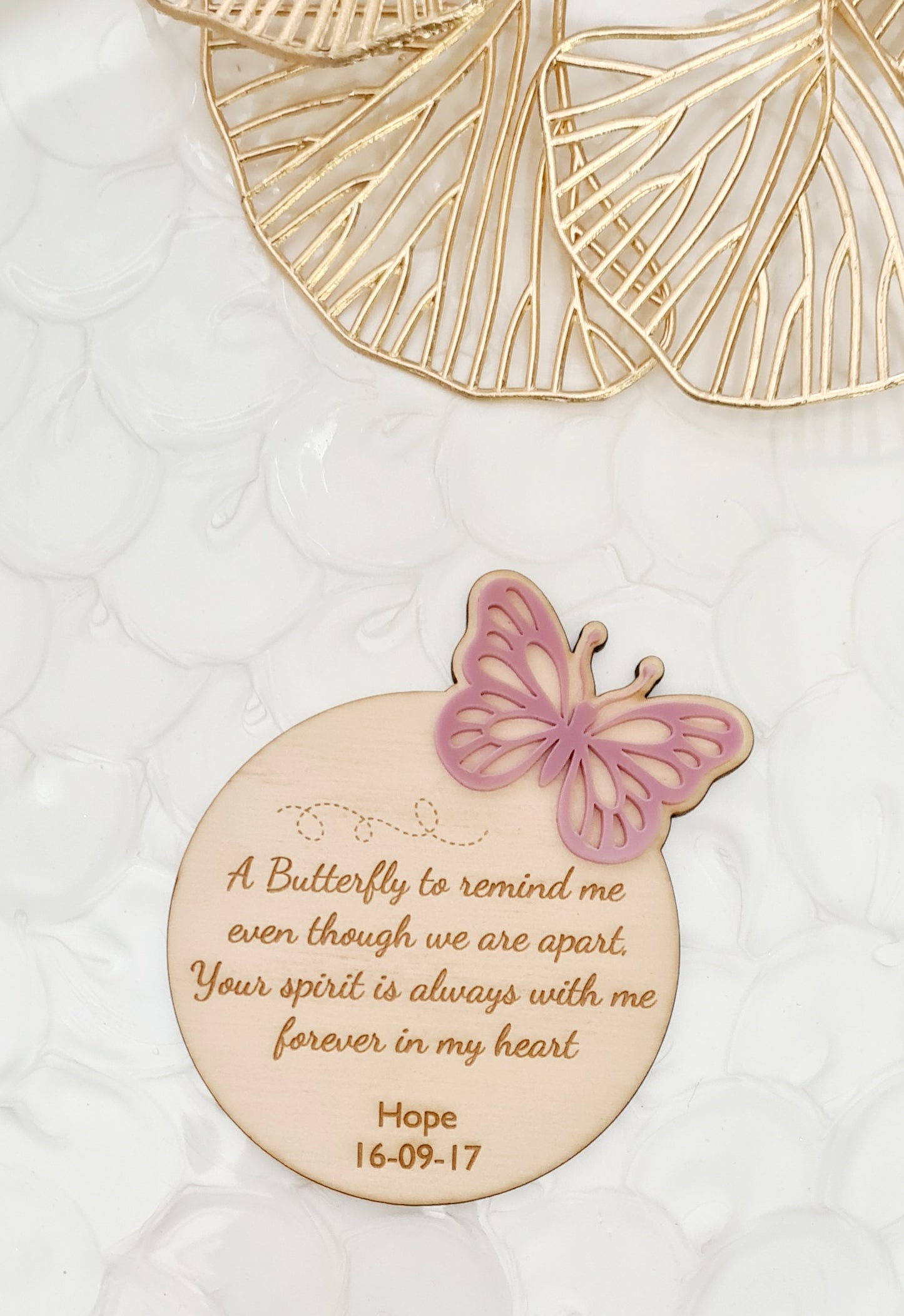 Butterfly Memorial Plaque