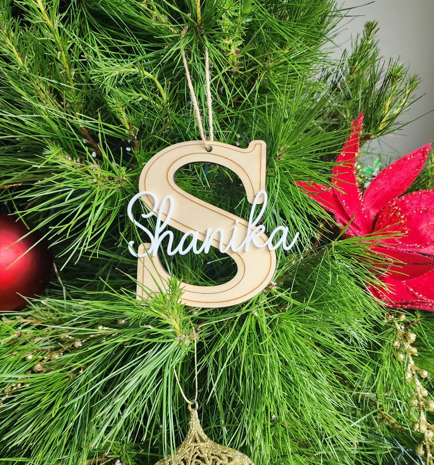 Timber Letter Bauble