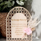 In Loving Memory Rattan Plaque