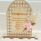 In Loving Memory Rattan Plaque