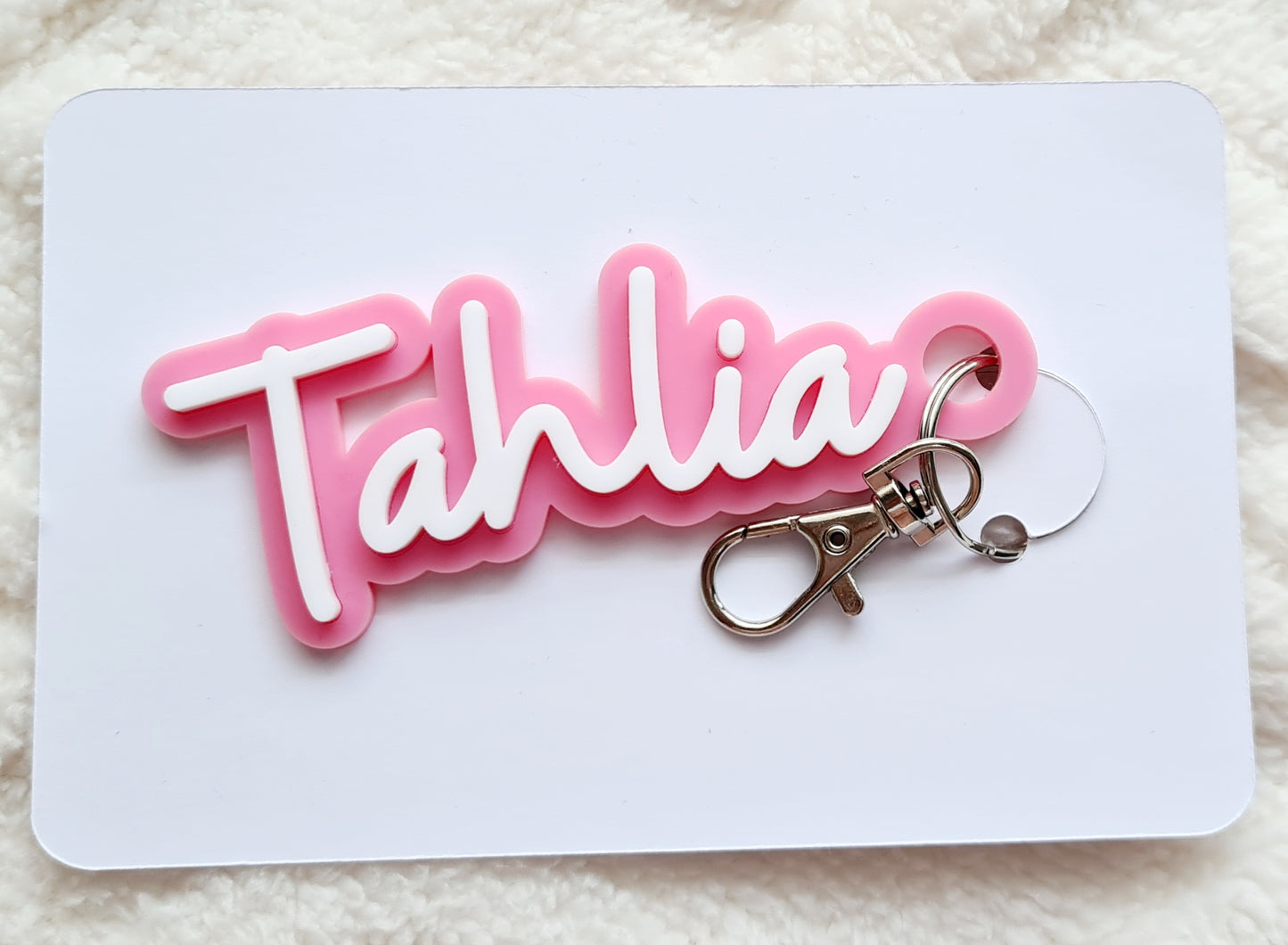 Acrylic Name Keyring