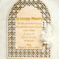 In Loving Memory Rattan Plaque