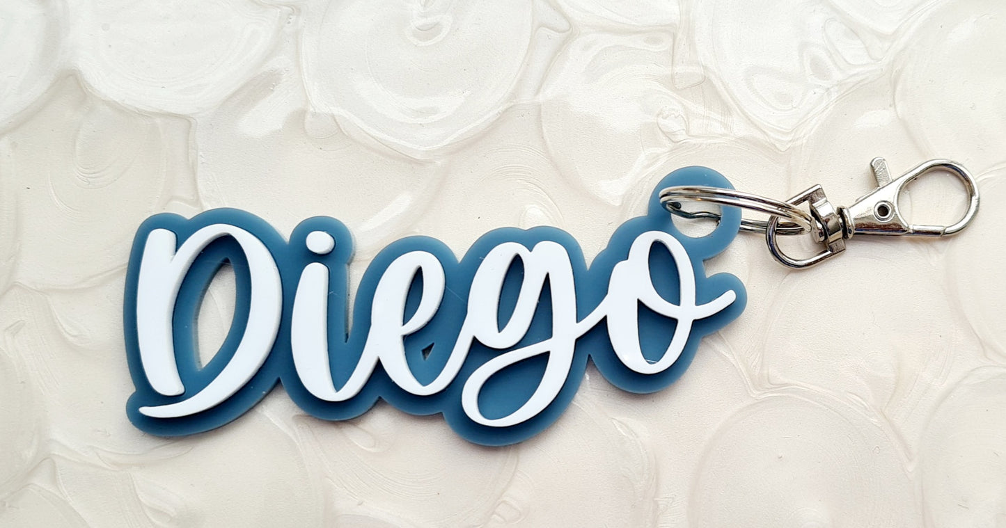 Acrylic Name Keyring