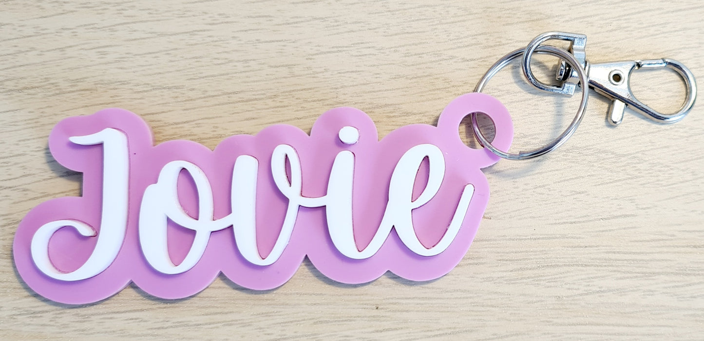 Acrylic Name Keyring
