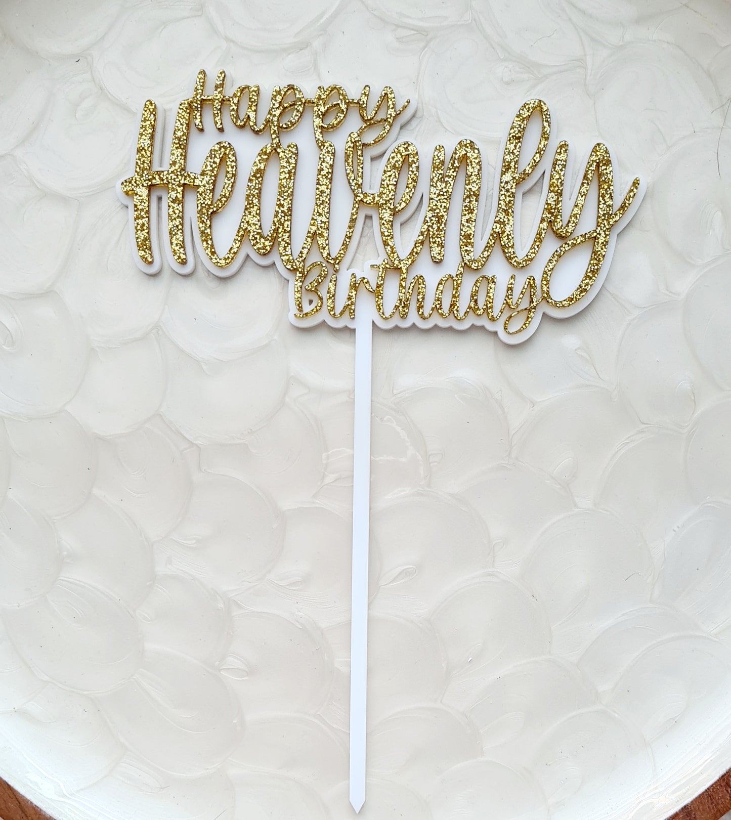 Heavenly Acrylic Cake Topper