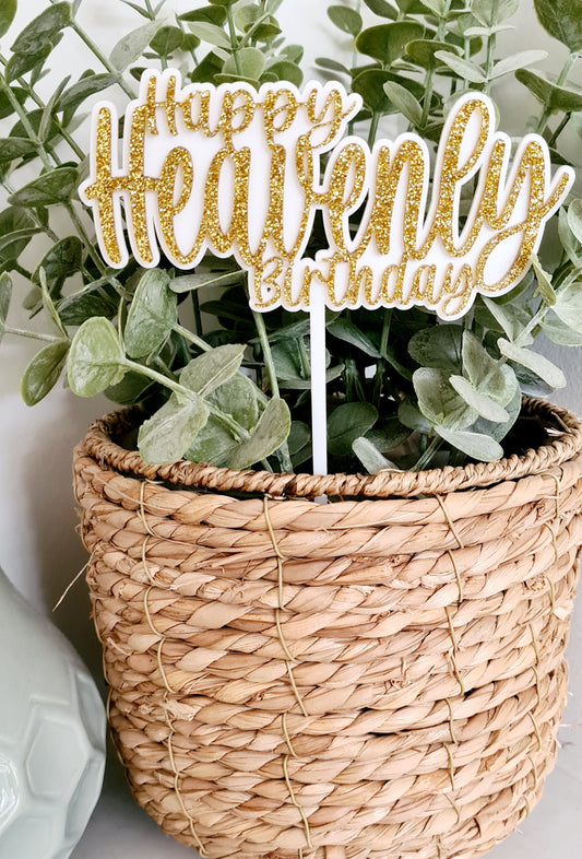 Heavenly Acrylic Cake Topper