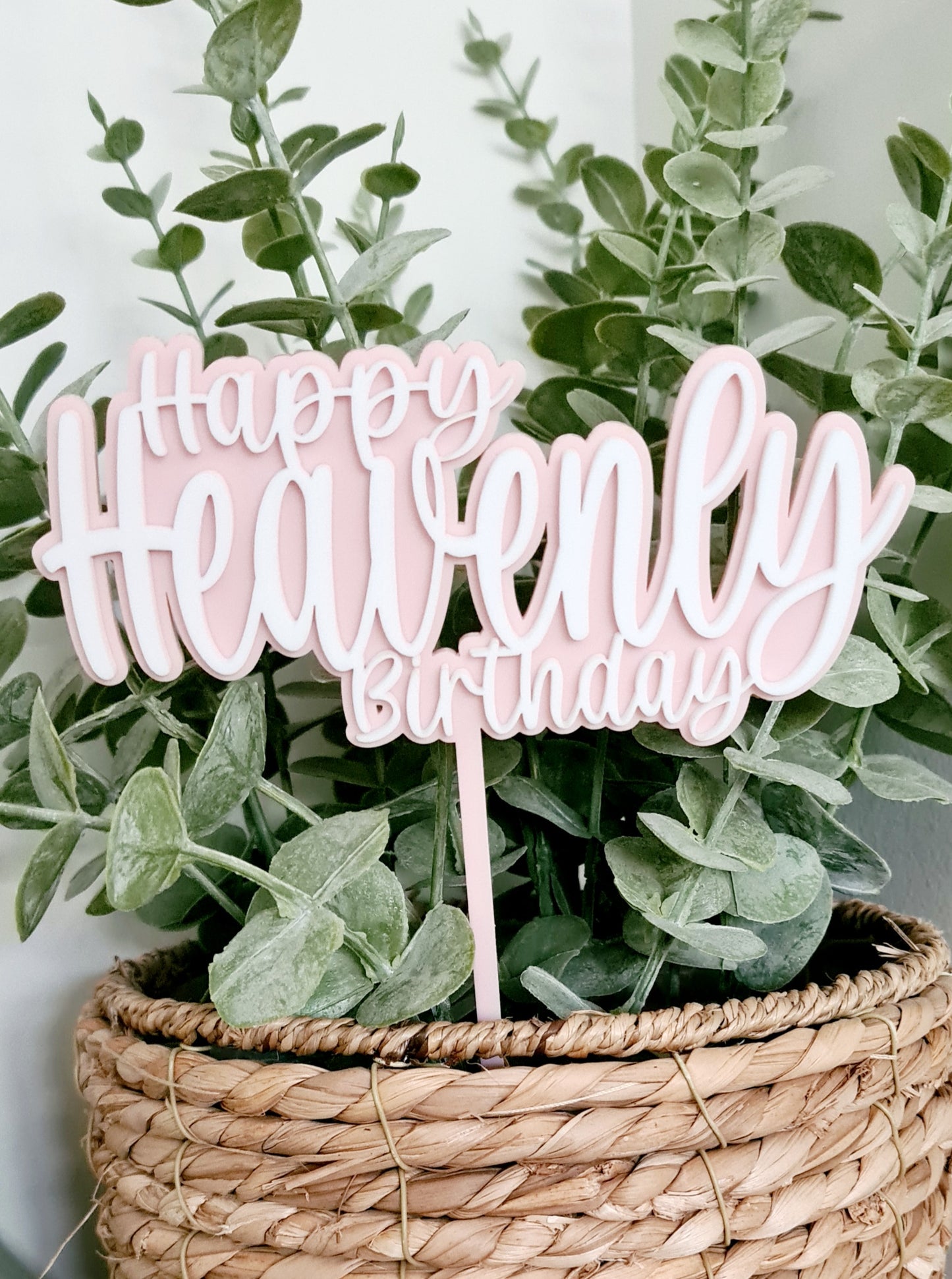 Heavenly Acrylic Cake Topper