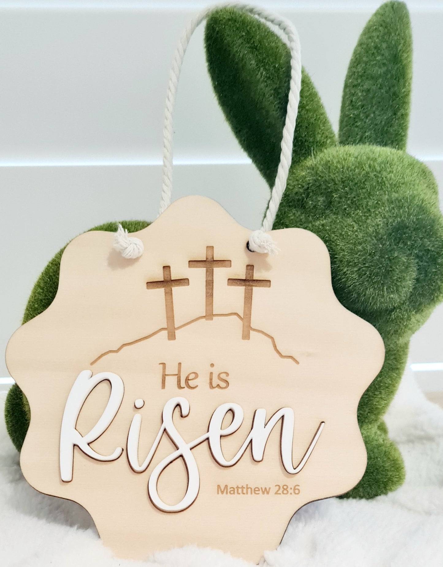 He is Risen Hanging Plaque