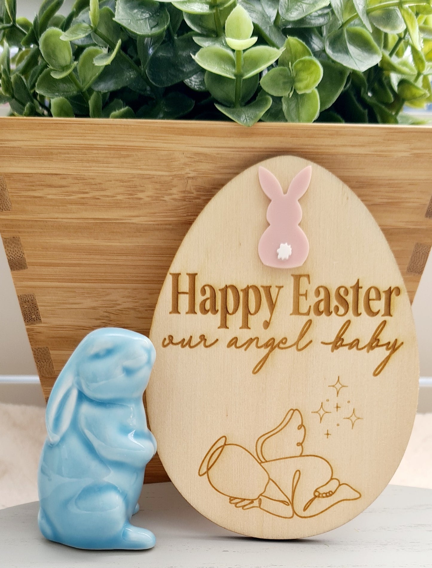 Easter Angel Baby Plaque
