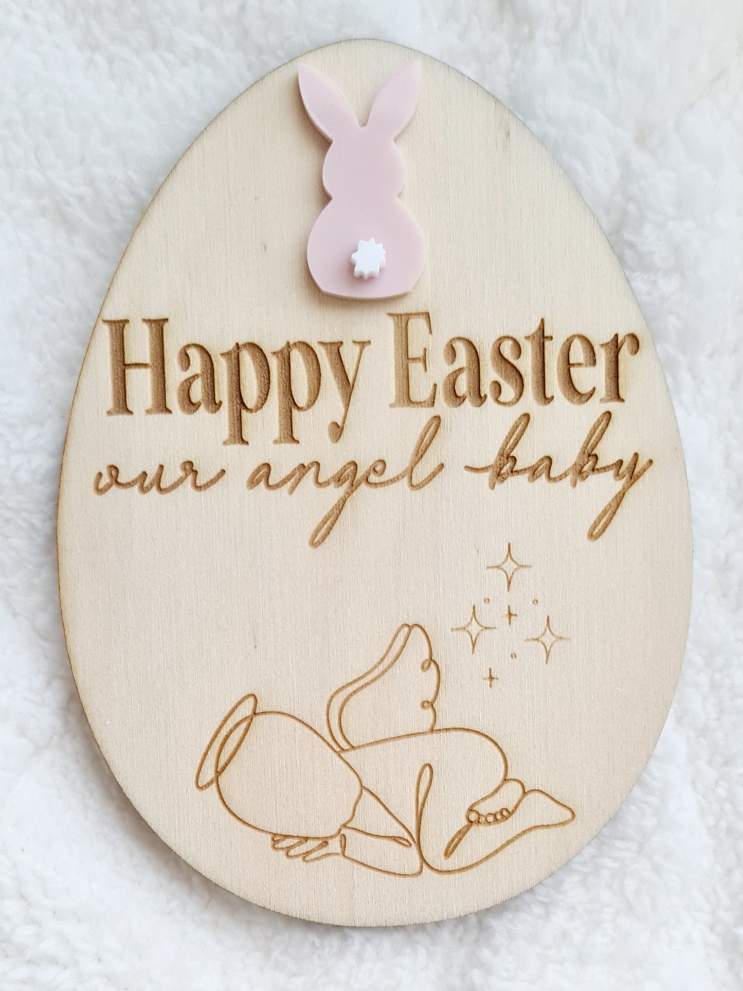 Easter Angel Baby Plaque