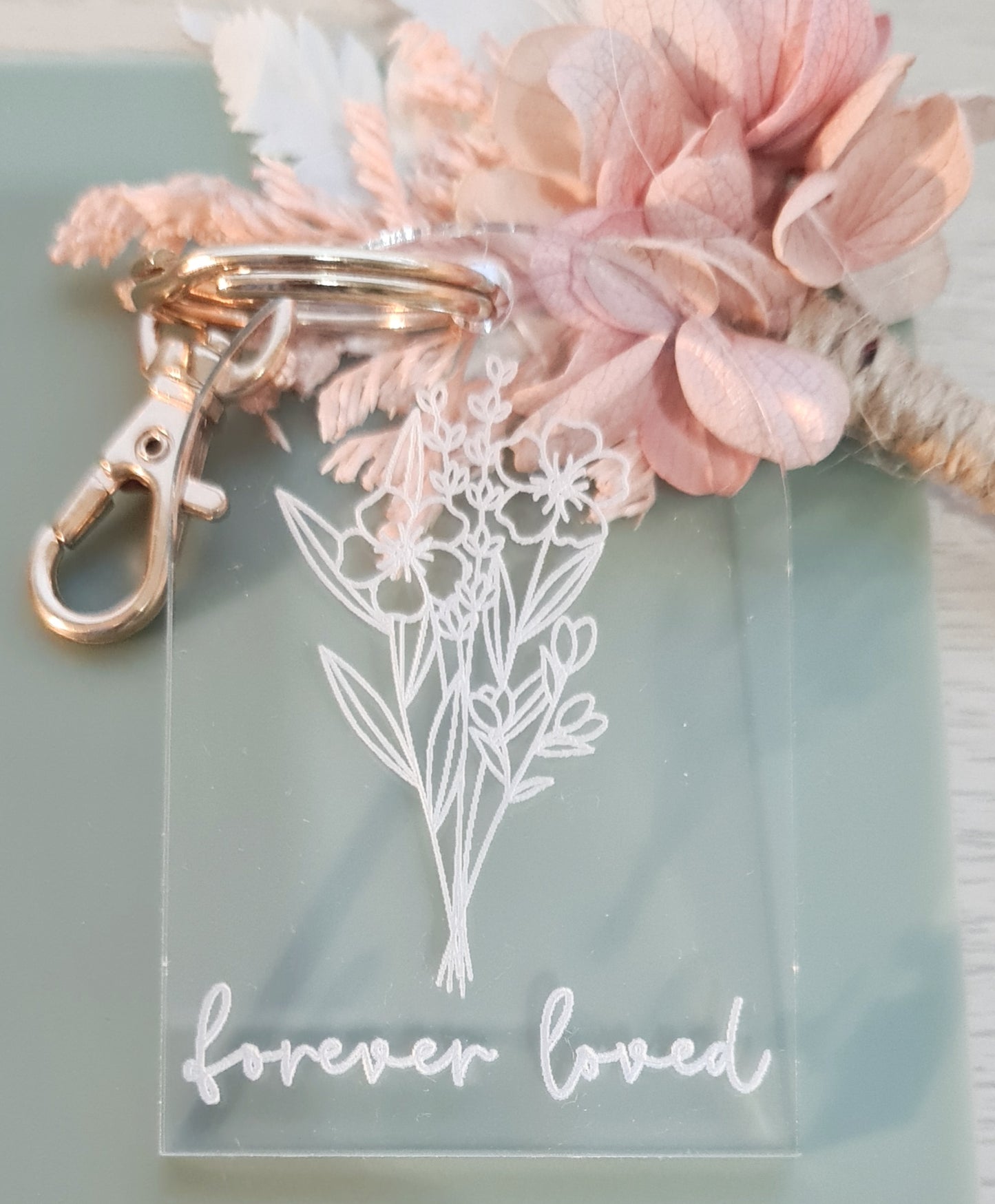 Forget Me Not Keyring