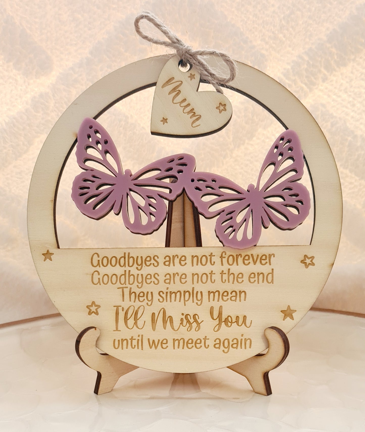 Butterfly Goodbyes Plaque