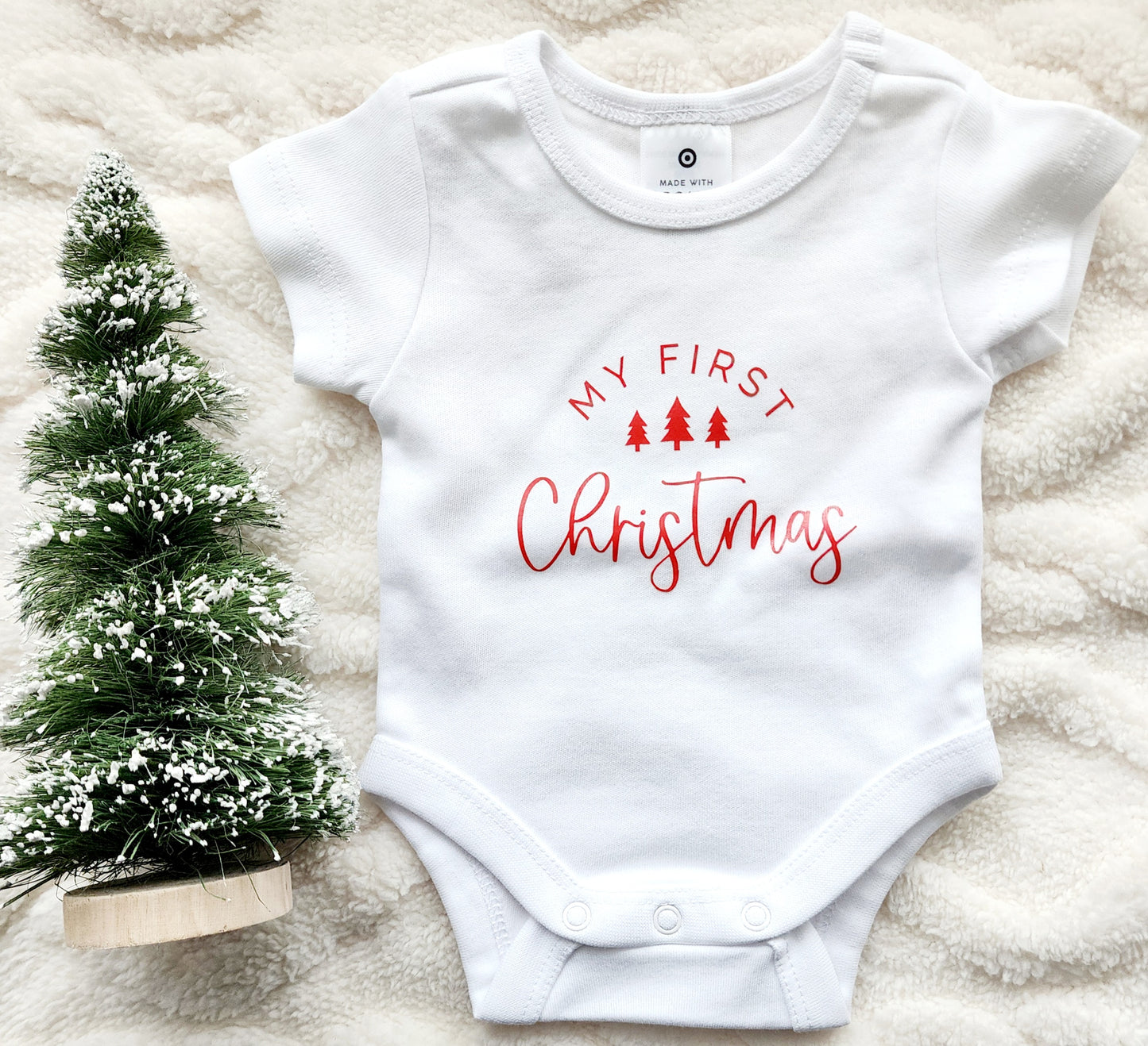 My First Christmas Onesie "Trees"