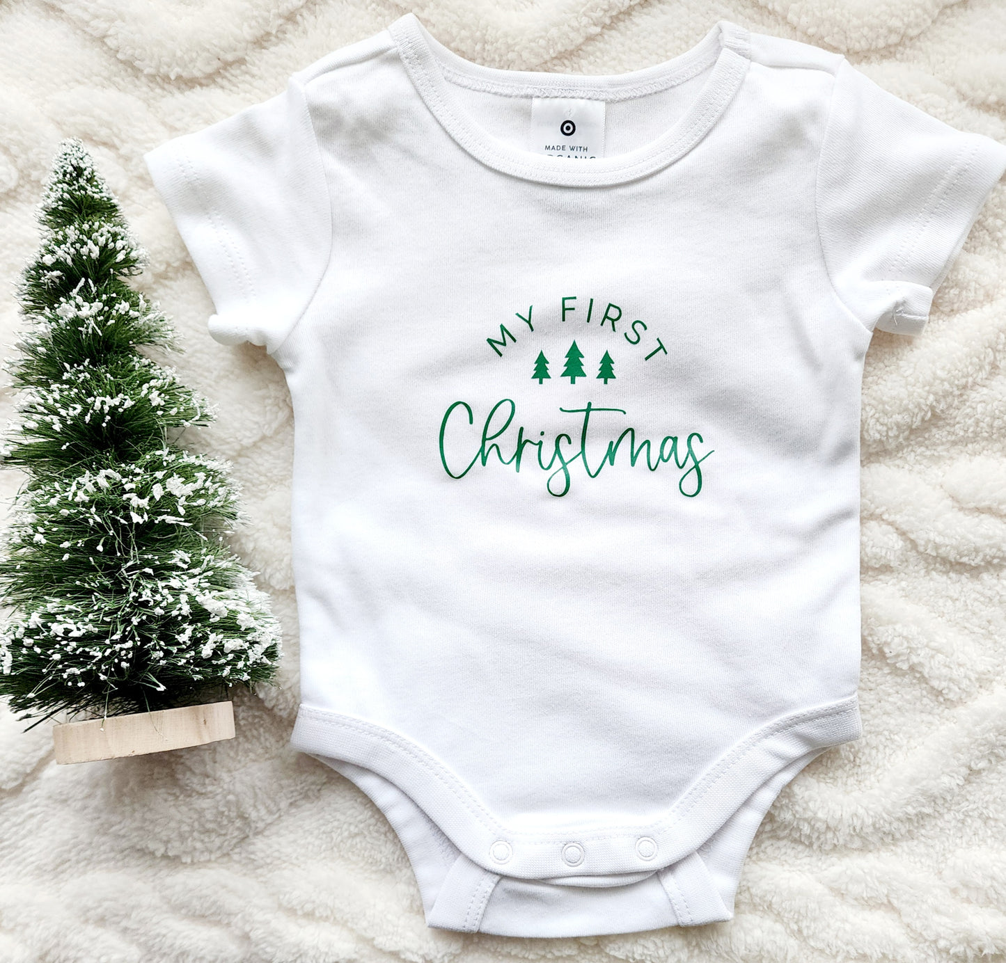 My First Christmas Onesie "Trees"