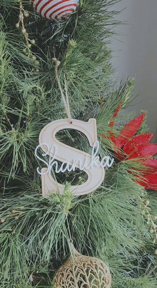 Timber Letter Bauble